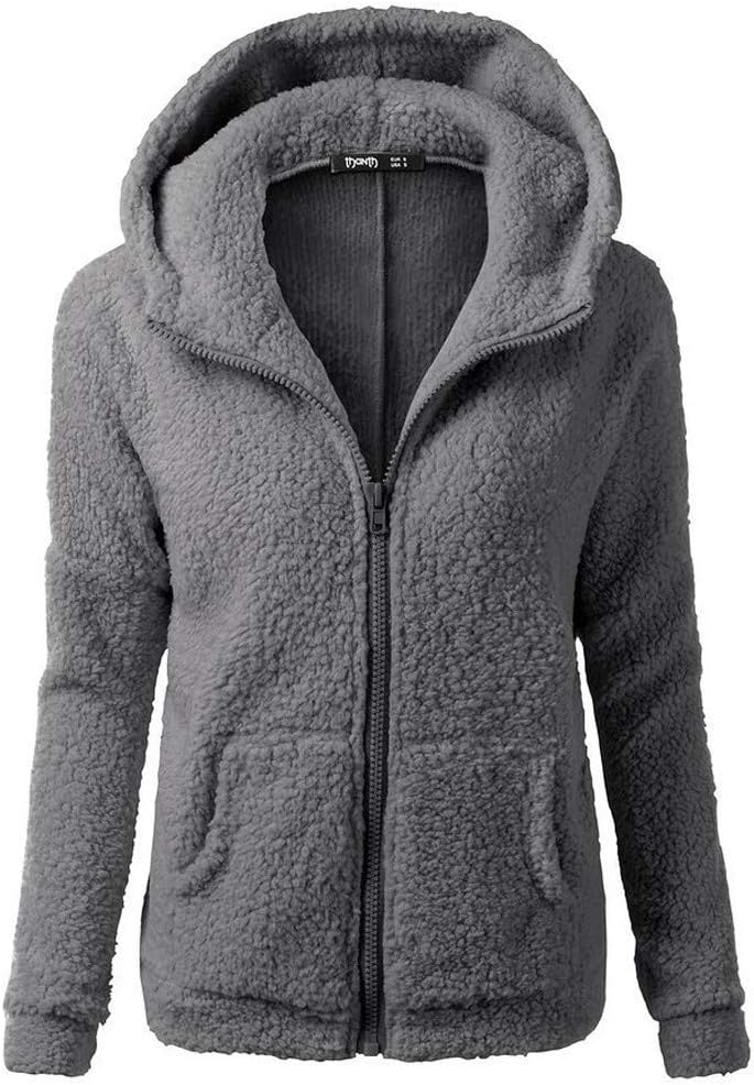 Veste Polaire Femme Avec Doublure Fourrure - Sweat à Capuche Zippé, Poches Kangourou, Coupe Relax, Grande Taille