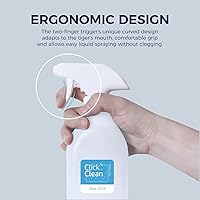 Vista 4 de CLICK CLEAN Plastic Spray Bottles, 10 Free Labels Included, Pack of 2 Empty 18.6 oz Spray Bottles with Adjustable Nozzle and Sizes for Cleaning