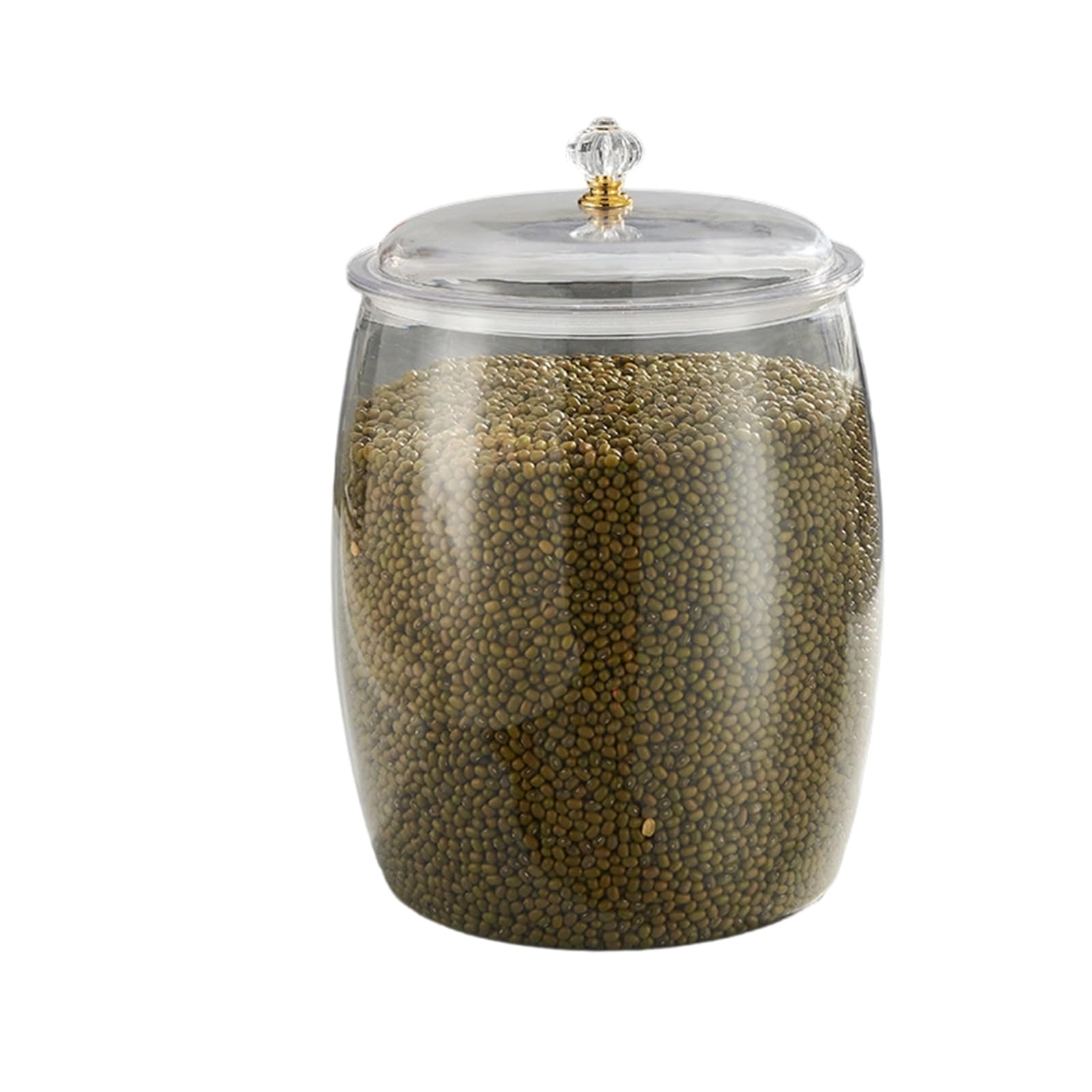Piceioep Stackable Kitchen Storage Canisters with Secure Twist Lids Ideal for Flour Sugar Rice Transparent PET Sealed Canisters