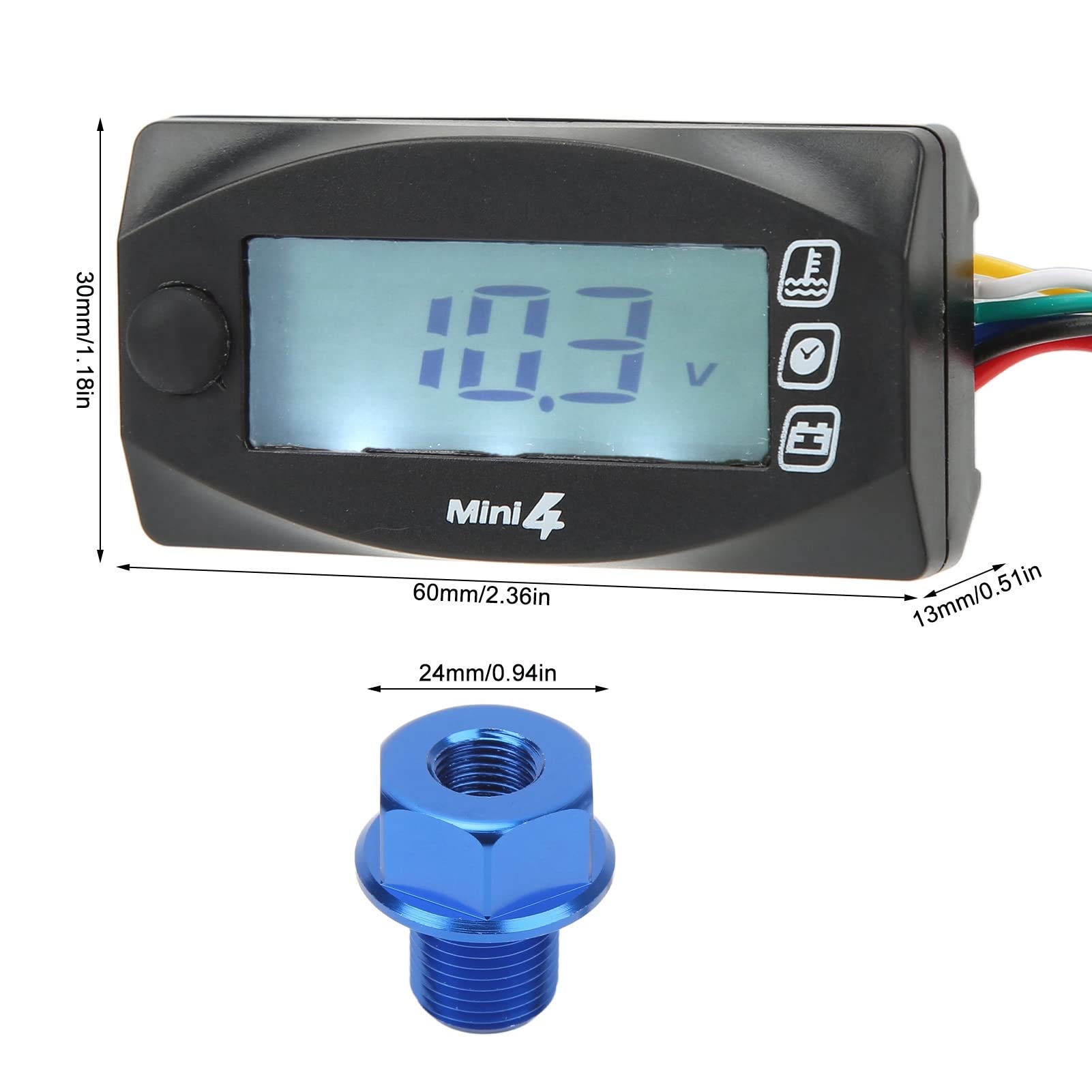 Termometro per Moto Indicatore della Temperatura dell'olio Impermeabile per il (M14*1.25)