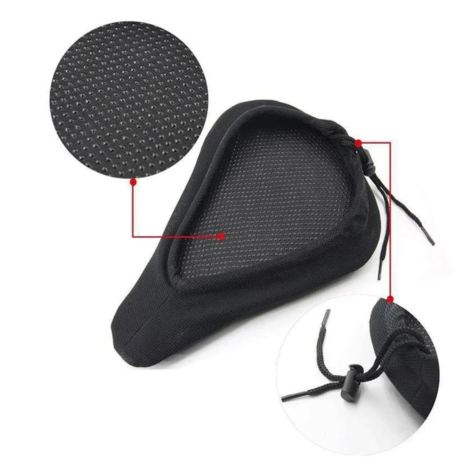 Sella per bicicletta 3D Bike Seat Cover imbottito ampio gel morbido Pad Cuscino per esercizi