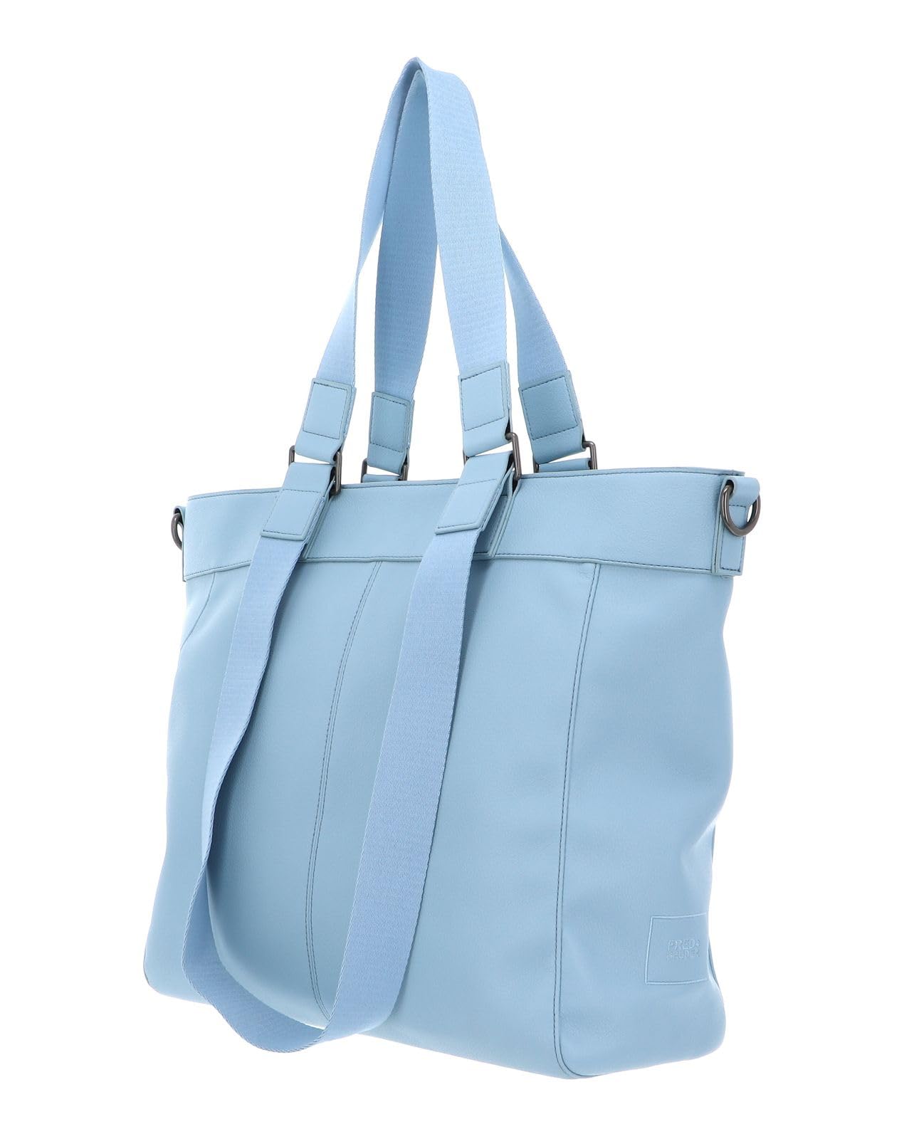 FREDsBRUDER Leder Umhängetasche Keep On Smiling Big Shopper Shy Blue hellblau