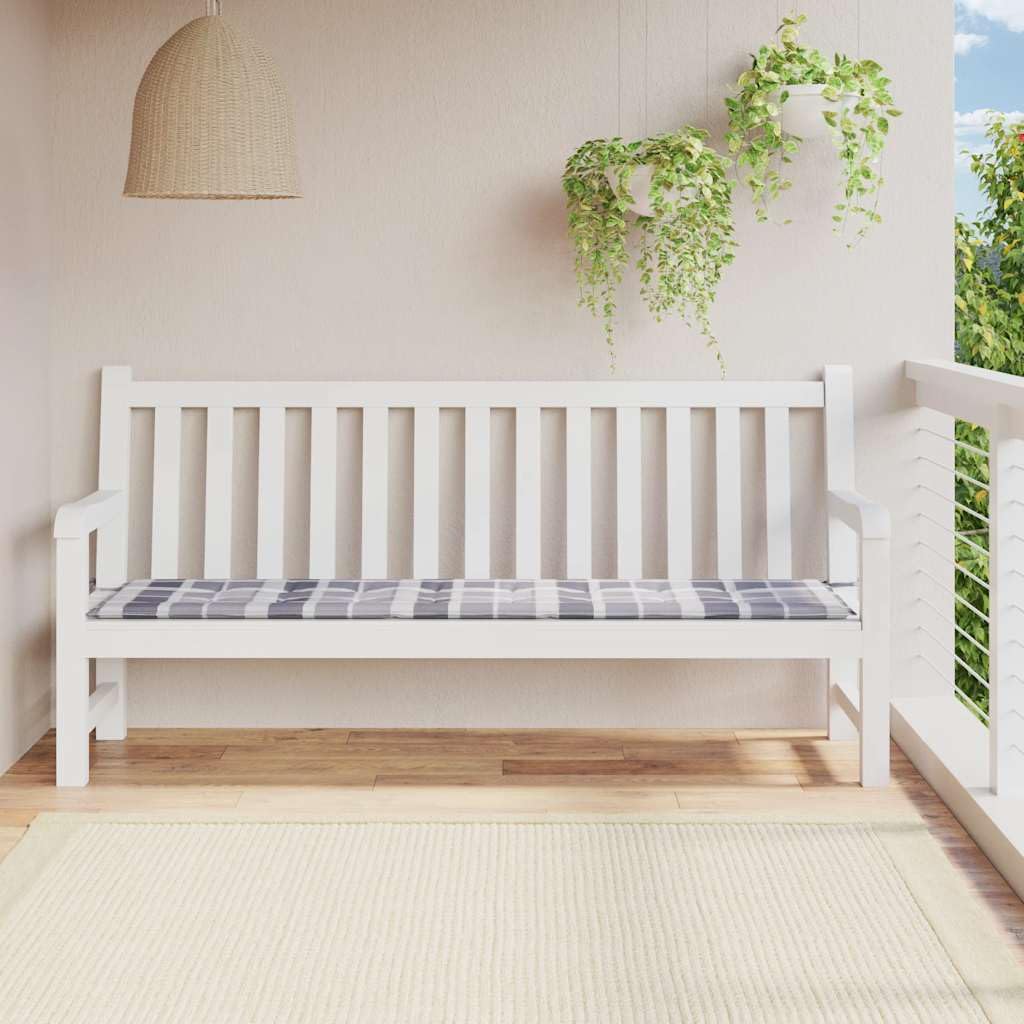 Coussin de banc de jardin imperméable et antidérapant gris