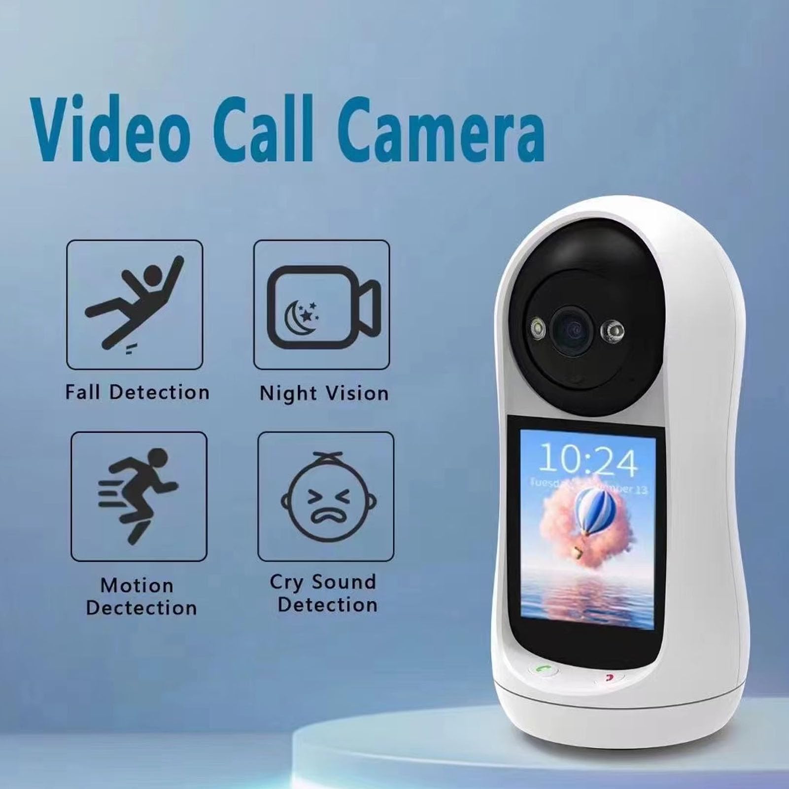 Zunate HD Video Baby Monitor 2.8 Inch Display Night Vision Voice Intercom Motion Tracking for Baby Pet - Image 2