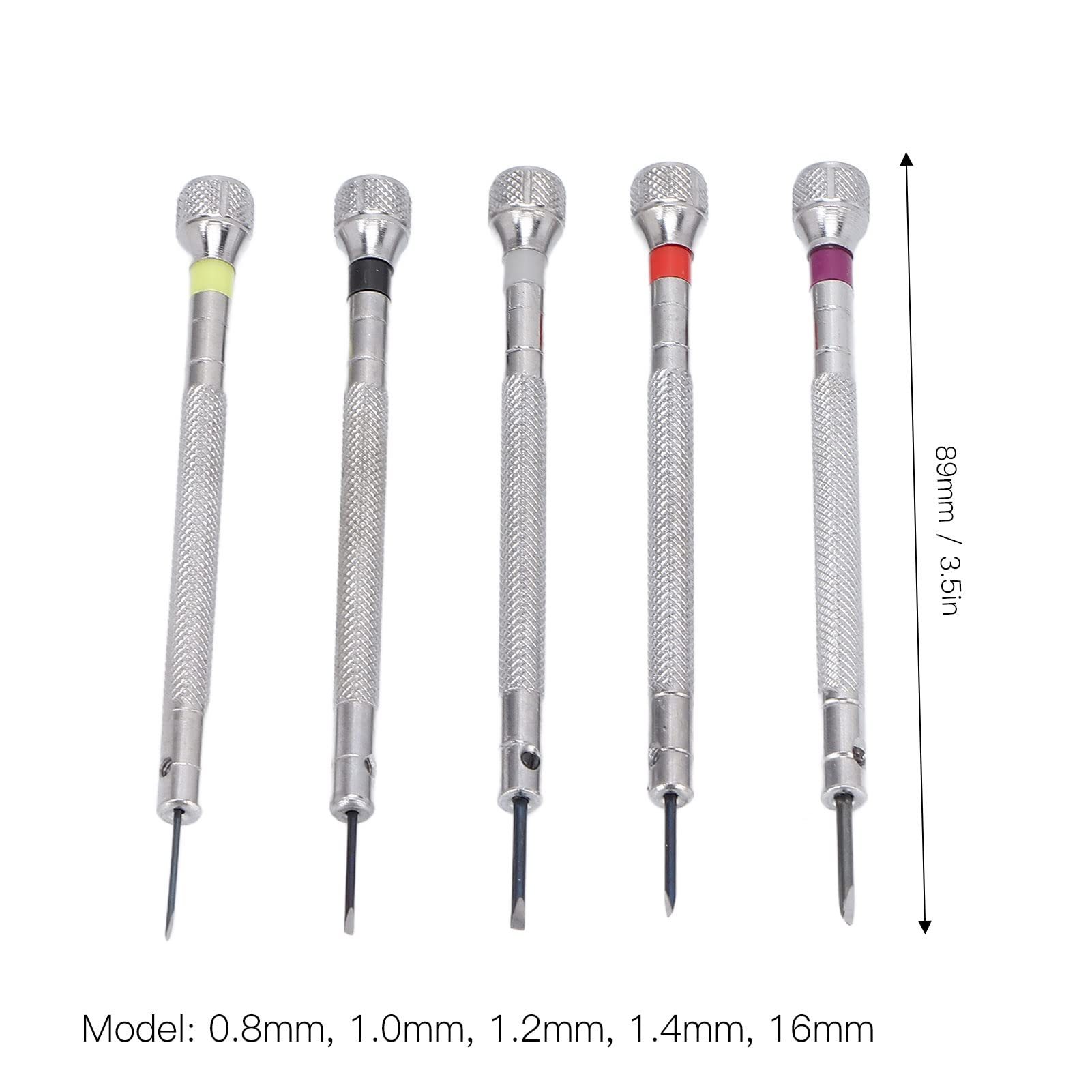 Jeu de 5 Tournevis de précision pour Montres, en Acier, de différentes Tailles, pour la réparation de Montres Professionnelles.