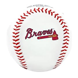 Rawlings | MLB Team Logo Baseball | Atlanta Braves | Official | White