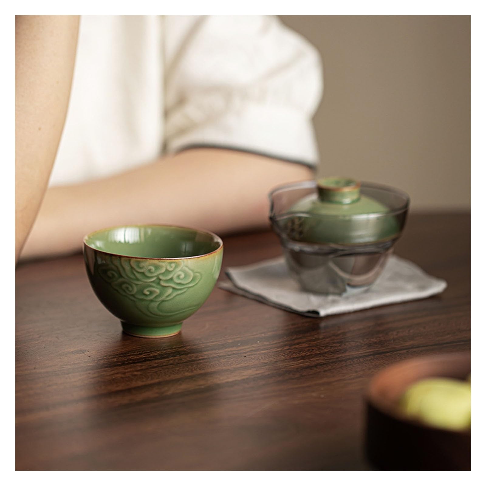 Reise-Tee-Set, Keramik-Gongfu-Teekanne-Set, tragbares Tee-Set, Schüssel | Outdoor Camping Teekanne Tasse Teegeschirr for Zuhause Picknick Reisen