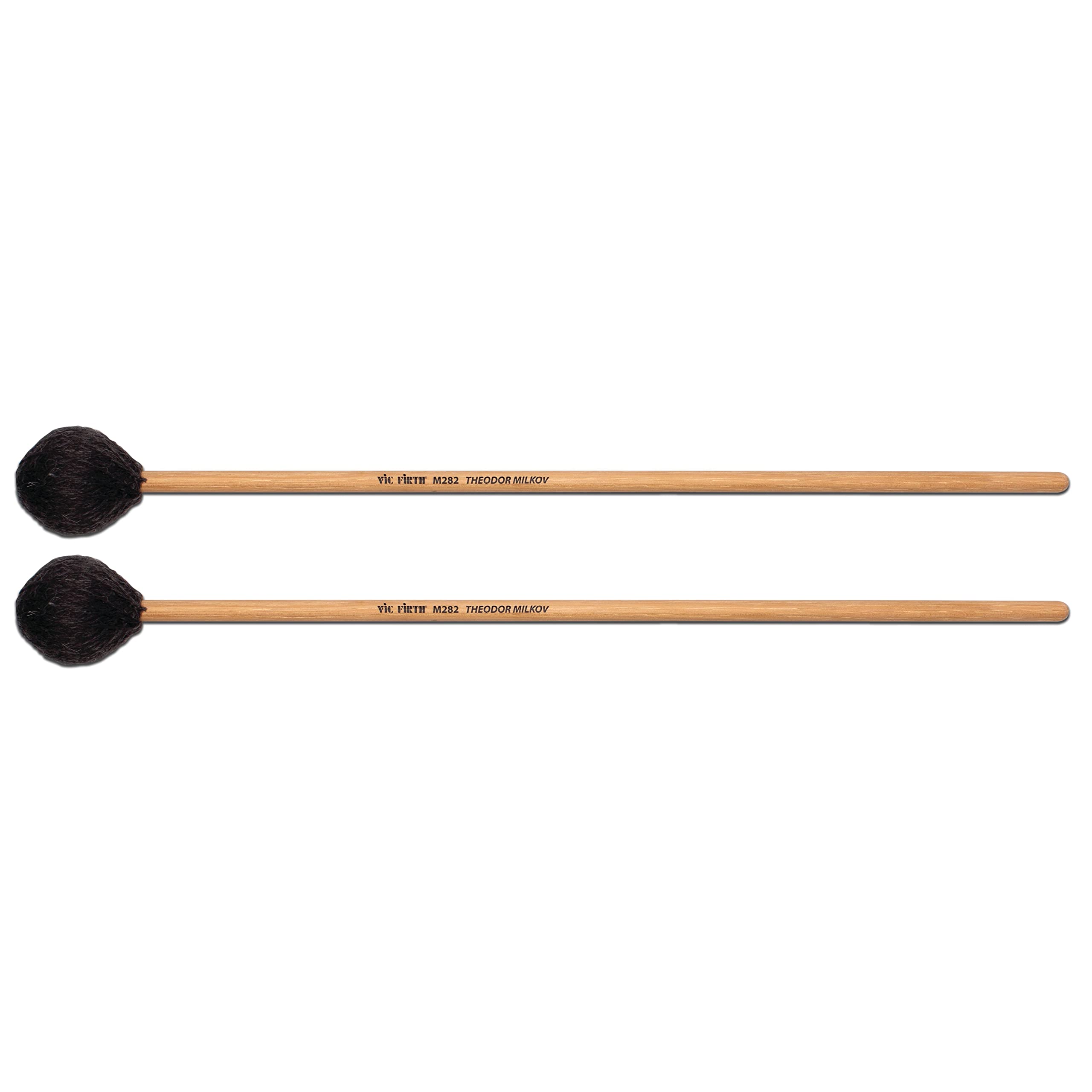 Vic Firth - Bacchette per Marimba Serie Signature - M282 - Theodor Milkov - Medio Morbido - Nere