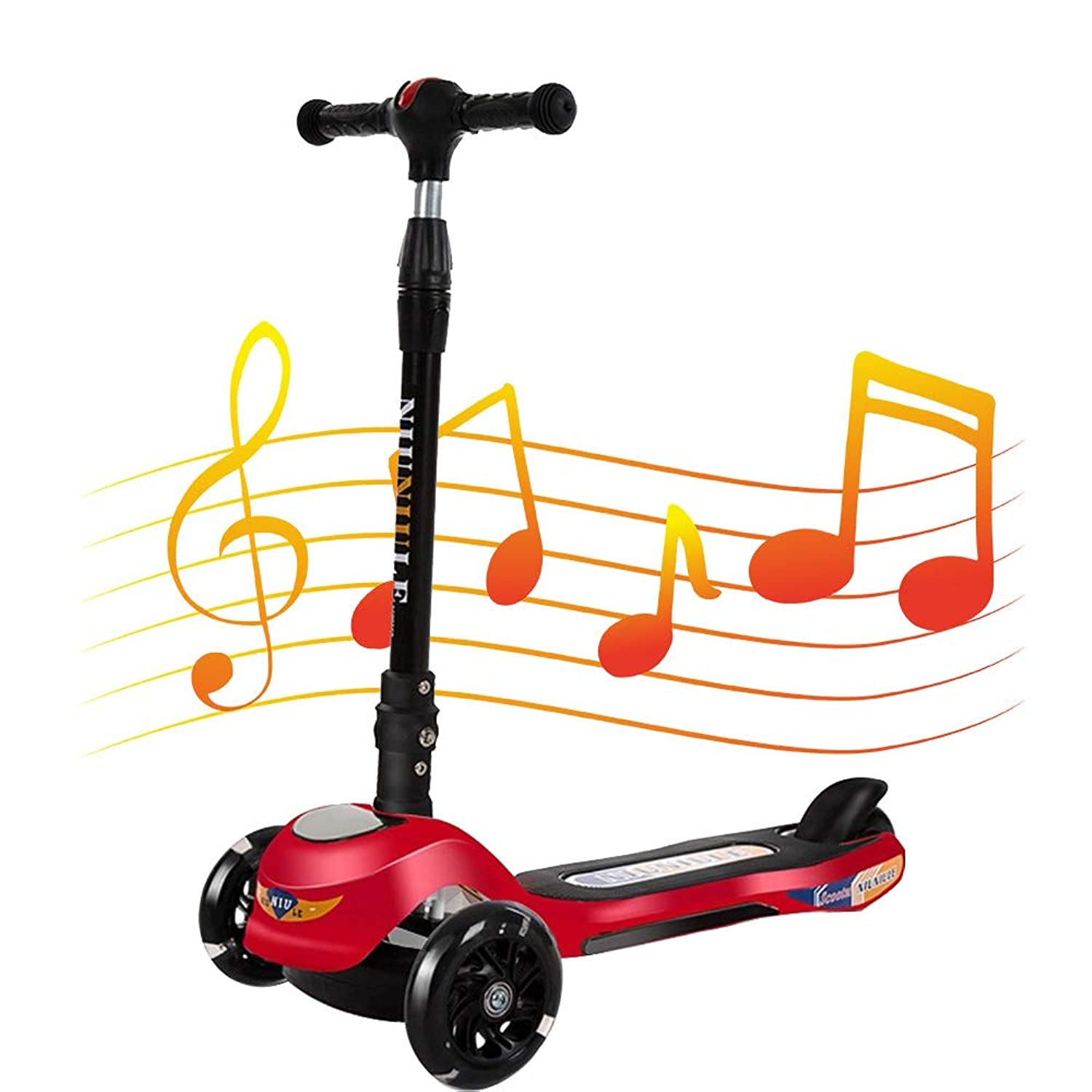Coolbaby Children's Scooter 2-6 Year Old Children's Scooter Toys Standard Wheel with Lighting and Music