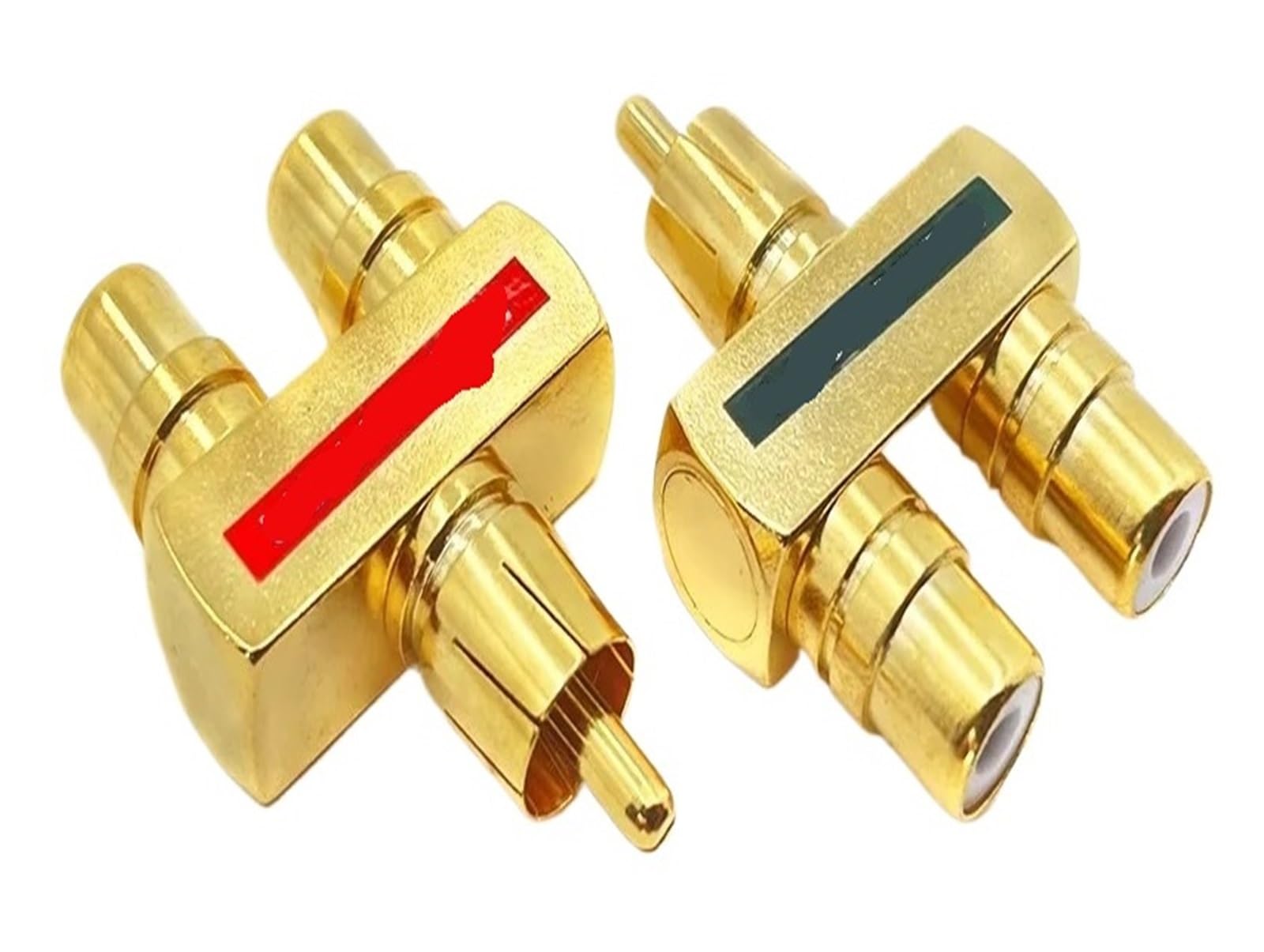 Adaptateurs vidéo RCA plaqués or, 2/4/8/16 pièces, deux connecteurs mâles et deux femelles(4pcs)
