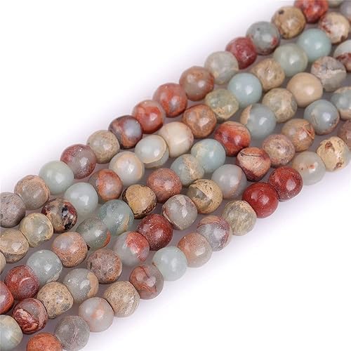 JOE FOREMAN Cuentas de piedra Shoushan de 0.157 pulgadas (0.157 in) redondas semipreciosas naturales para hacer joyas, hebras de 15 pulgadas
