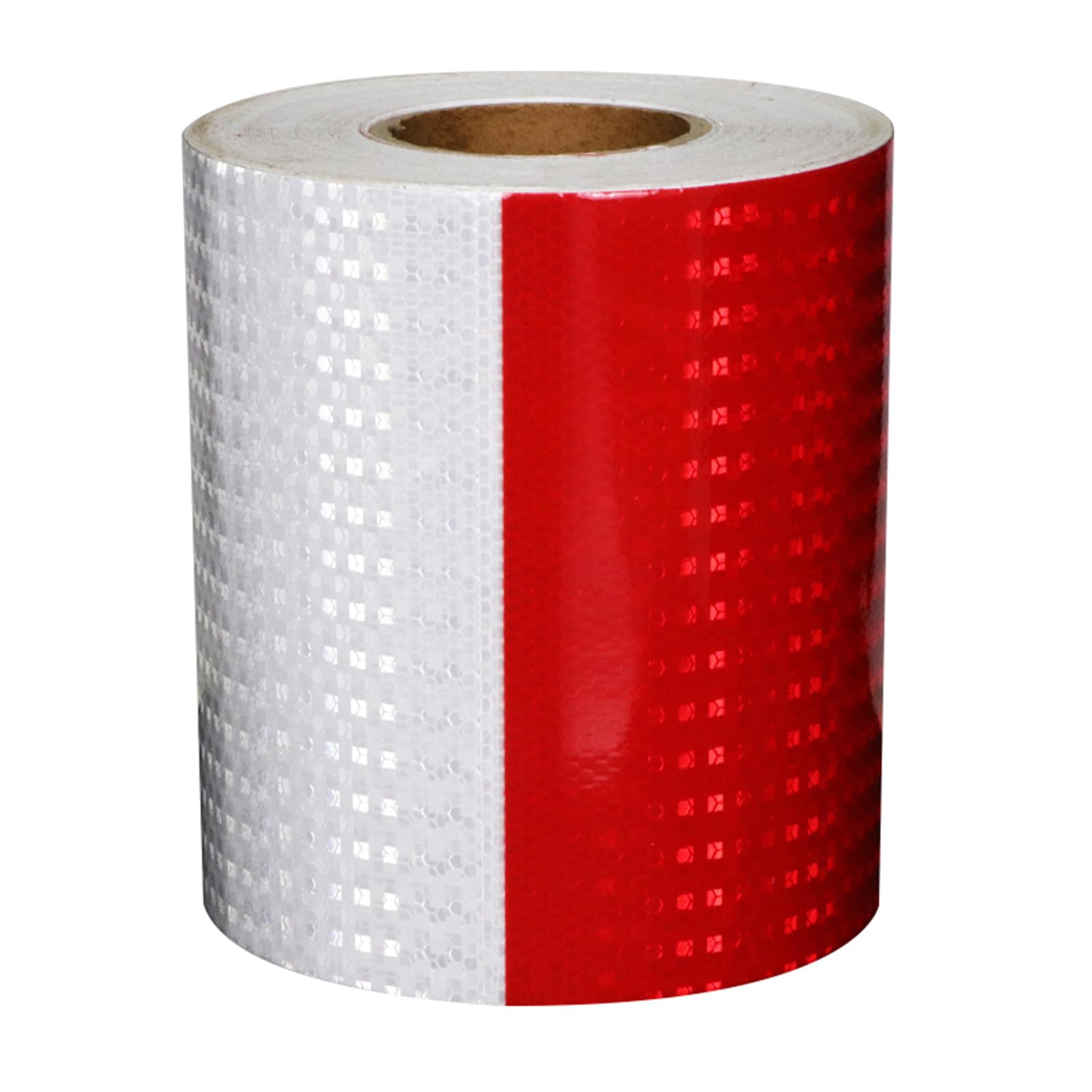 Cinta de señalización de peligro, Cinta reflectante de 32,8 pies con rayas verticales, anchos múltiples, multicolor(Red White,20cm)