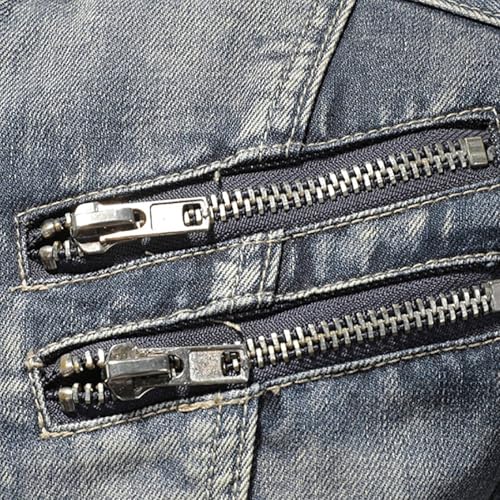 Men Slim Fit Vintage Washed Denim Jacket Coat Long Sleeve Teen Boys Hip Hop Rock Motorcycle Jackets4