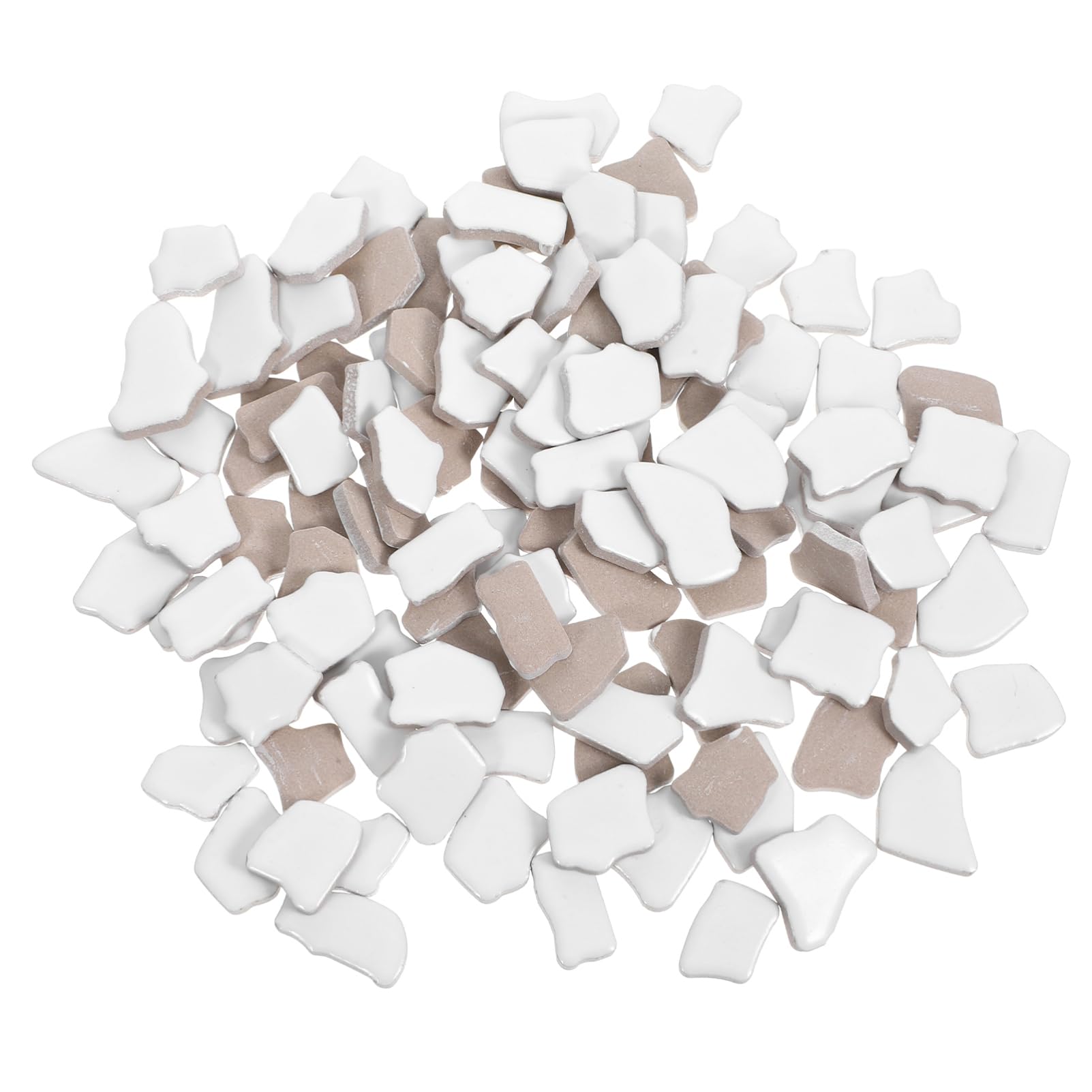 Material de Mosaico de Cerámica de Color Blanco para Bricolaje, 1000 G