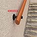Shower Stool 3ft-10ft Wood Grab Bar Stair Handrail for Gardens, Balconies, Decking Railings with Installation Kit, Against The Wall(3 Feet)