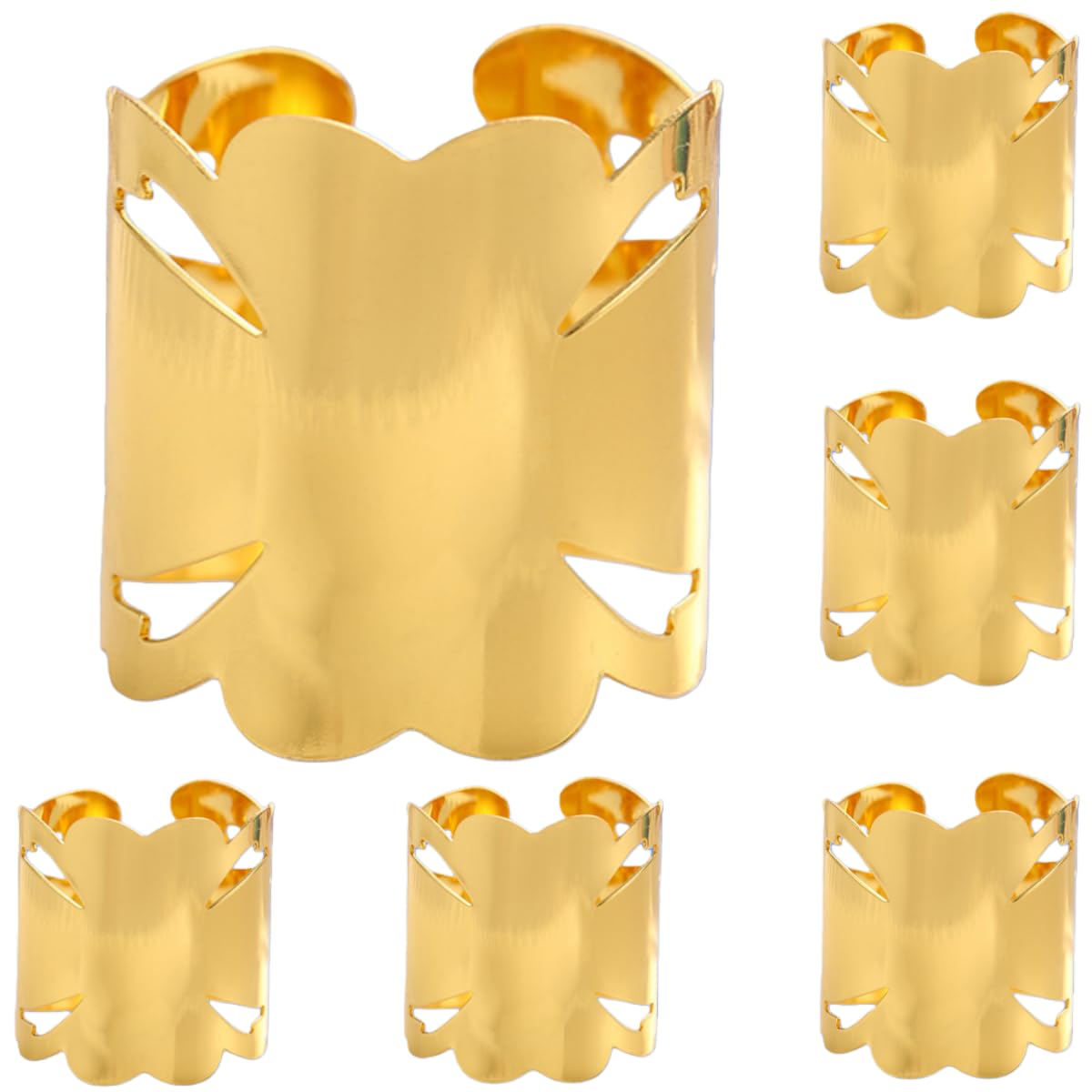 Rondde de Serviette Lotde 50 Rondsde Serviette Creux Et Symétriques Dorés Parfaits pour Les Cadeauxde Mariagede Dîner du Nouvel an Ou Autres Occasions Spécialesa L'Hôtel
