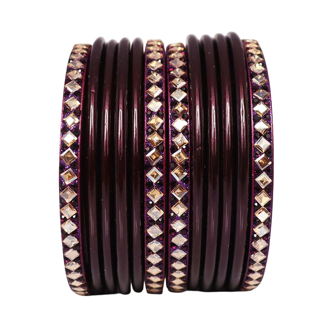 Designer Short Lac Bangles Set With Latest Kundan Design-image-32