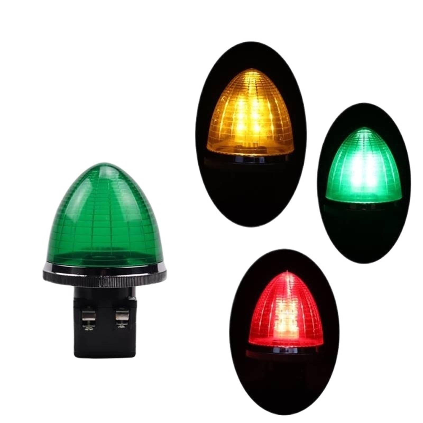 1 szt. mini lampka ostrzegawcza LED w kształcie brzoskwini, czerwona, zielona, żółta, 24 V 220 V, światła alarmowe o zagrożeniu, bez brzęczyka, S-TX(G220V stały)