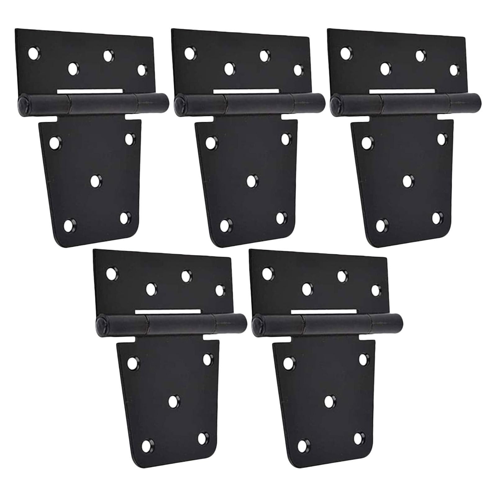 Schwere Türscharniere Außenscharniere 5 Stück aus Kohlenstoffstahl Schwarz mit Flachem Winkel für Zaun Deck und Schuppentüren für Außenbereich und Wohngebiete