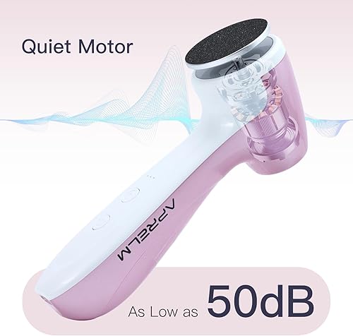 Miniatura 3 de AprElm-E7 Removedor de callos eléctrico recargable para pies con discos de papel de lija de 120 piezas de 3 tamaños, lima eléctrica para pies