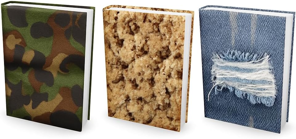 Easy Apply, Reusable Book Covers 3 Pk. Best Jumbo 9x11 Textbook Jacket for Back to School. Stretchable to Fit Most Medium Hardcover Books. Perfect Fun, Washable Designs for Girls, Boys, Kids and Teens