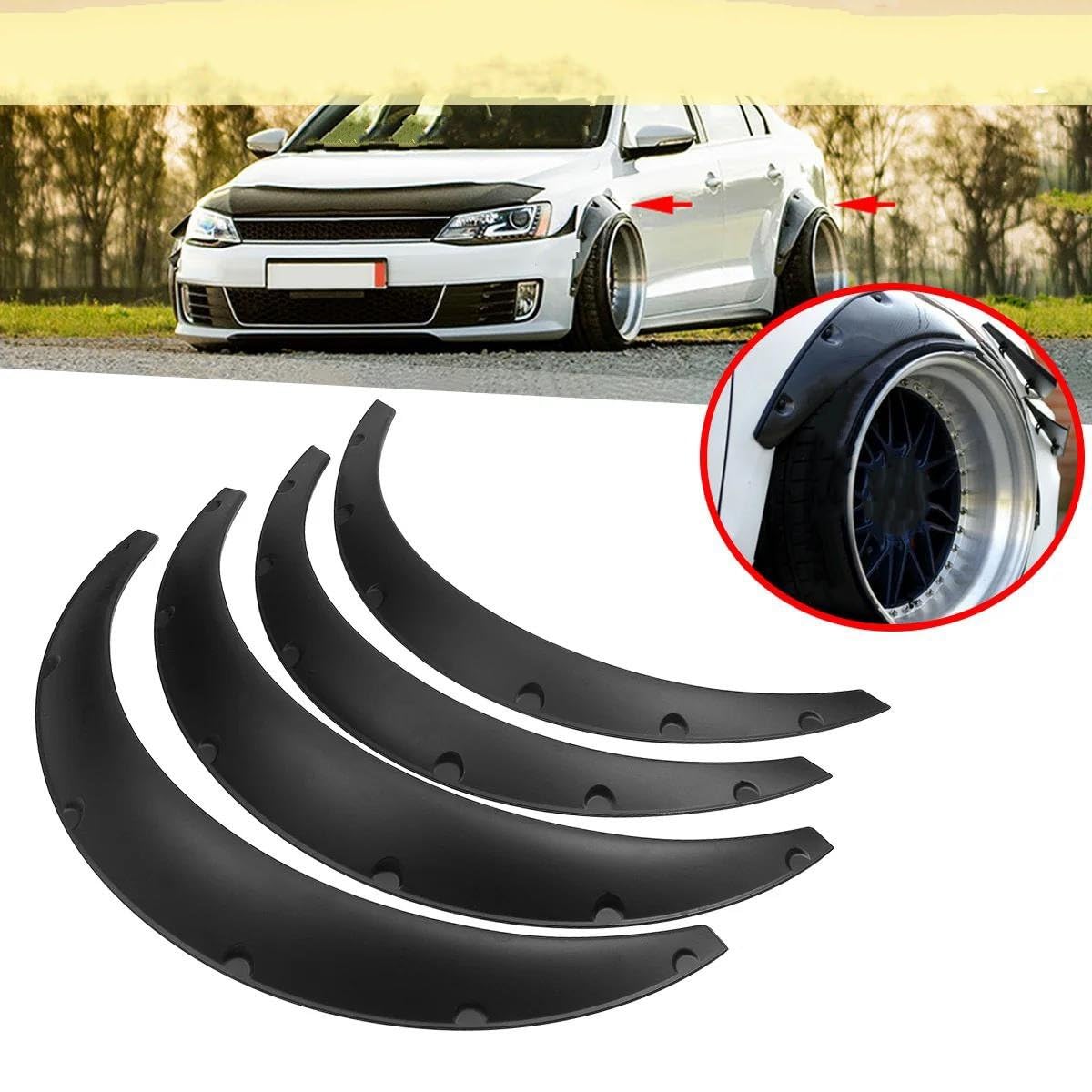 pour Benz 4 Pièces Universelles pour Élargisseurs d'ailes Flexibles pour Arches De Roue, Accessoires De Voiture Sourcils de Roue de Voitur