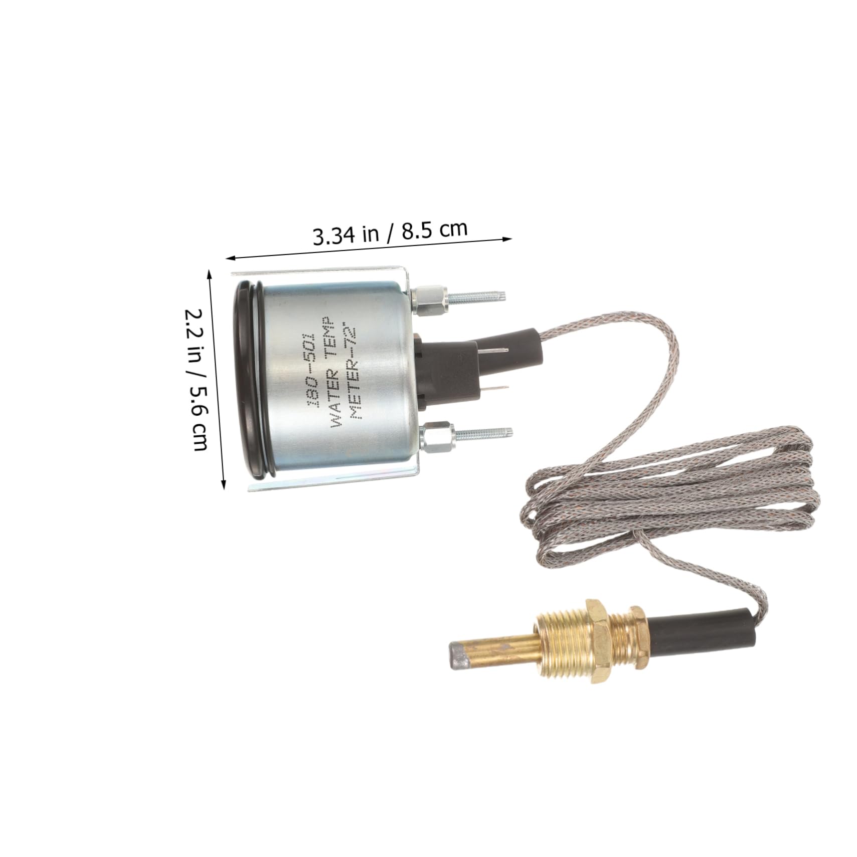 ABOOFAN Misuratore Meccanico Temperatura Acqua 52mm con Sensore Preciso e Affidabile, Strumento in Metallo e Abs per Auto e Veicoli, per Progetti DIY