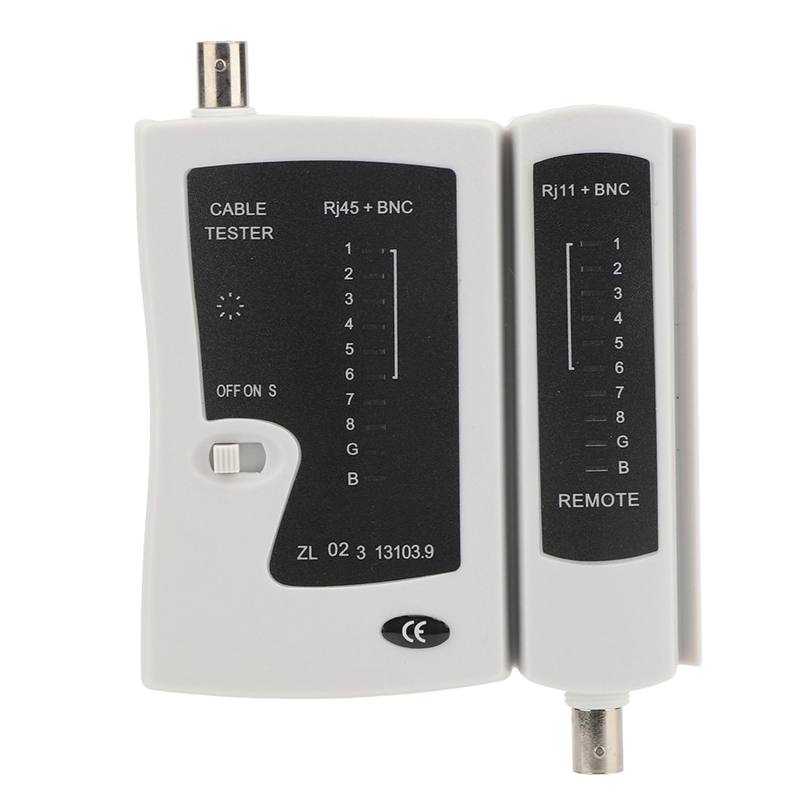 Phone Cable Tester, Fast Accurate Network Cable Tester, Split Designs, anti shock for Construction Site Use with RJ45+BNC Interface