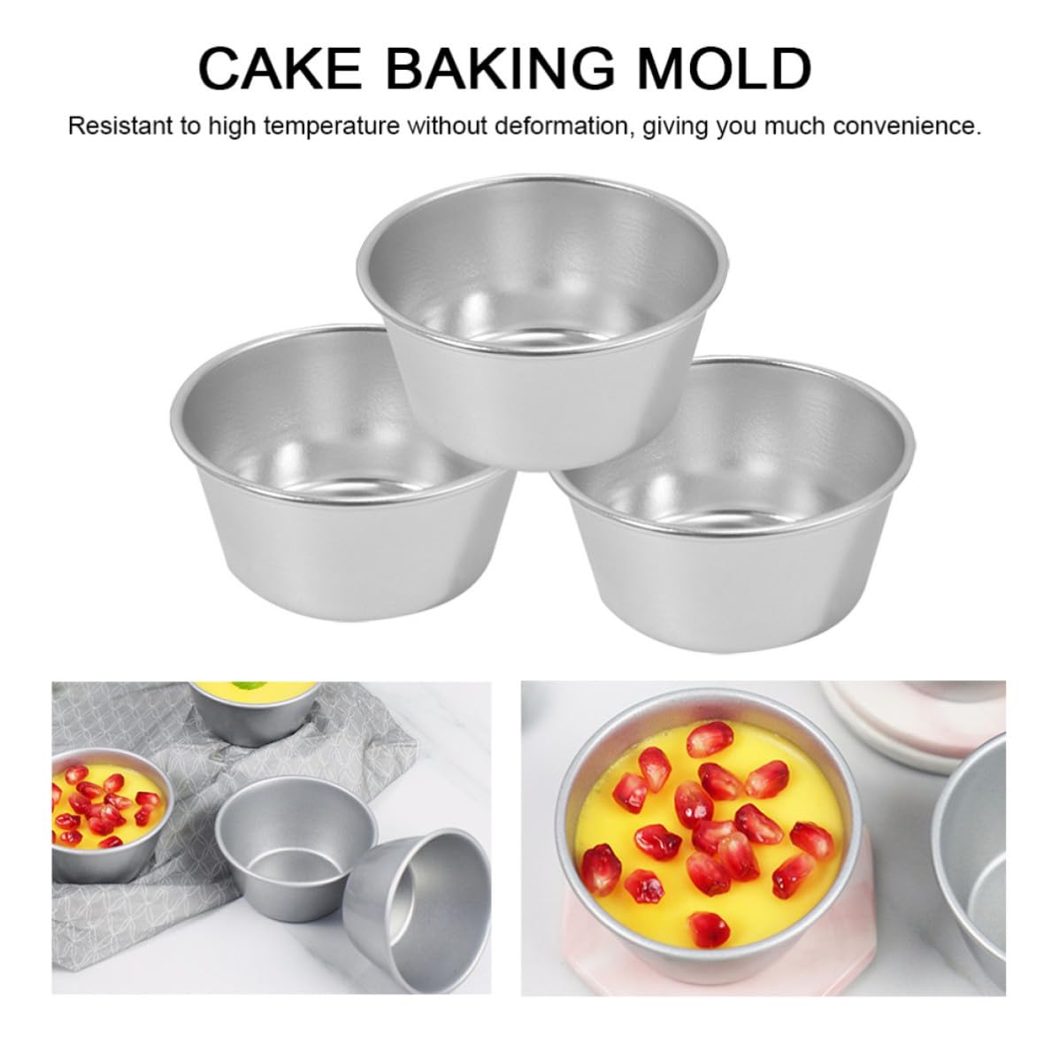 balacoo 3stücke Teiliges Muffin Backform aus Hochfestem Kohlenstoffstahl Antihaftbeschichtet Hitzebeständig für Törtchen und Ei tartes Spülmaschinengeeignet für Hobbybäcker und Profis