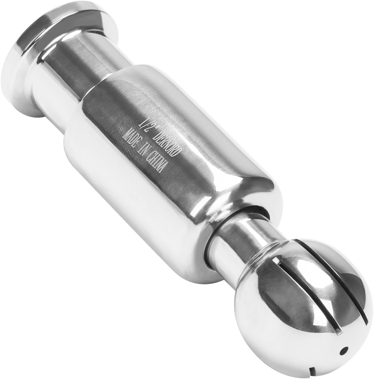 DERNORD Rotary Spray Ball Clamp Type CIP Tank Cleaning Ball 360° Spray Pattern, Stainless Steel 304 (1/2" Tri Clamp Connection)