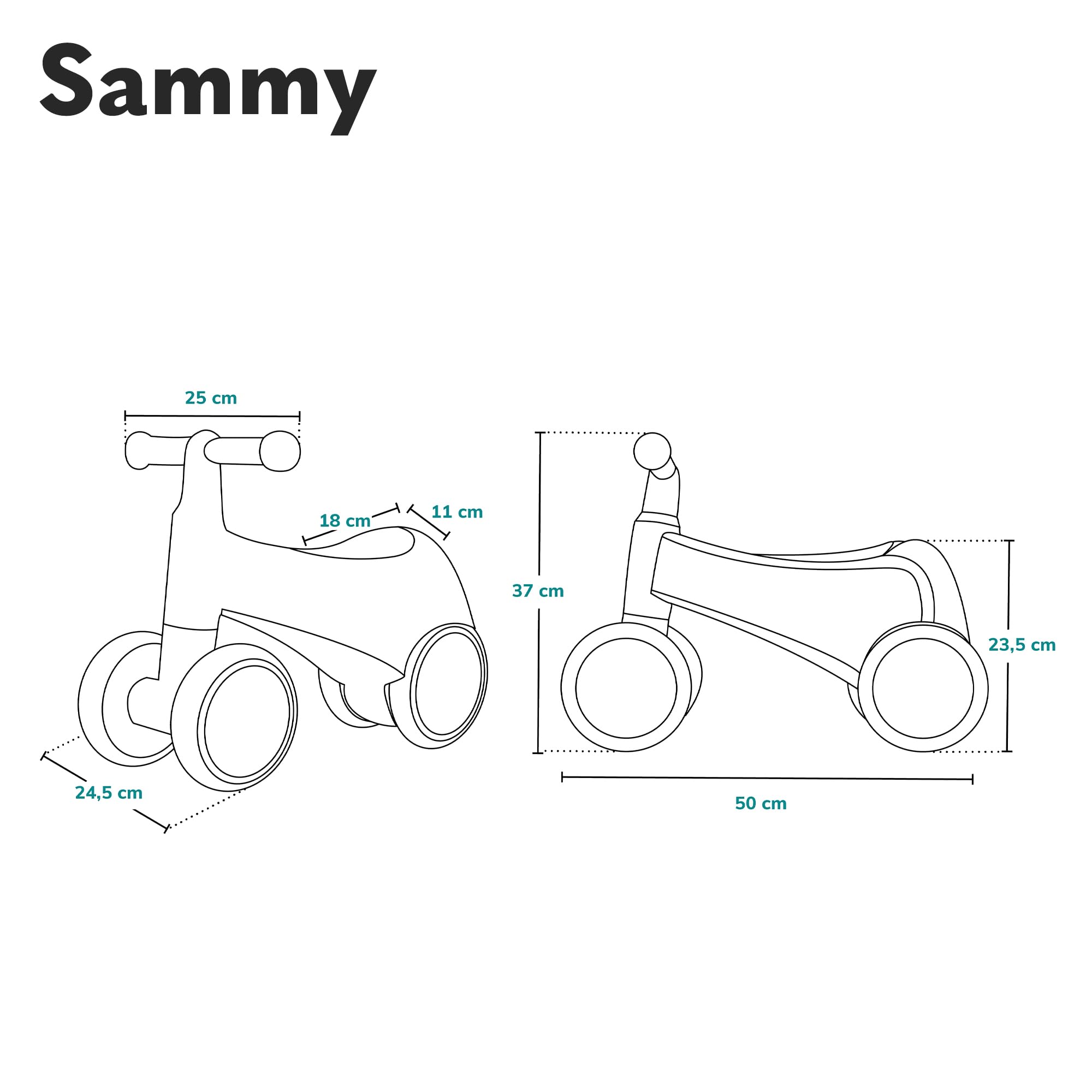 LIONELO Sammy Correpasillos Infantil de 1 a 3 años, Correpasillos de 4 Ruedas hasta 25 kg, Asas Antideslizantes con Luz, 3 Diseños de Asiento Ergonómico, para Niños y Niñas (Yellow)