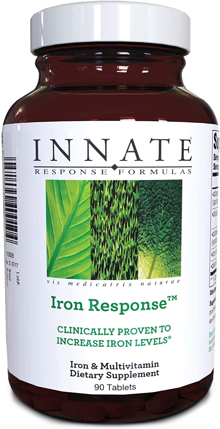 INNATE Response Formulas, Iron Response, Iron and Multivitamin Supplement, Non-GMO Project Verified, Vegan, 90 tablets (90...