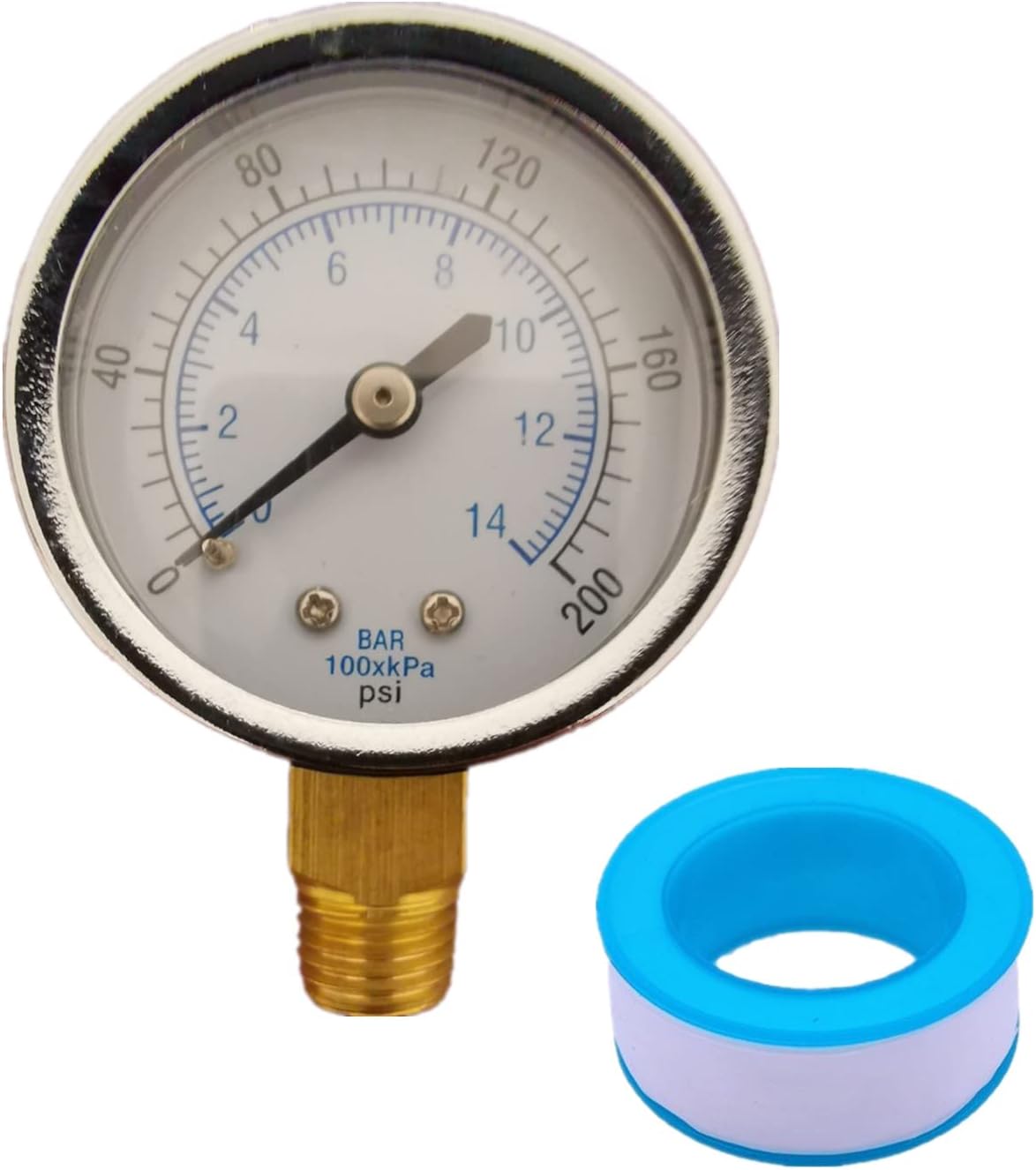 Kacarber Air Compressor Gauge For DeWalt A10691 2" 200psi 1/4 NPT Offset Side