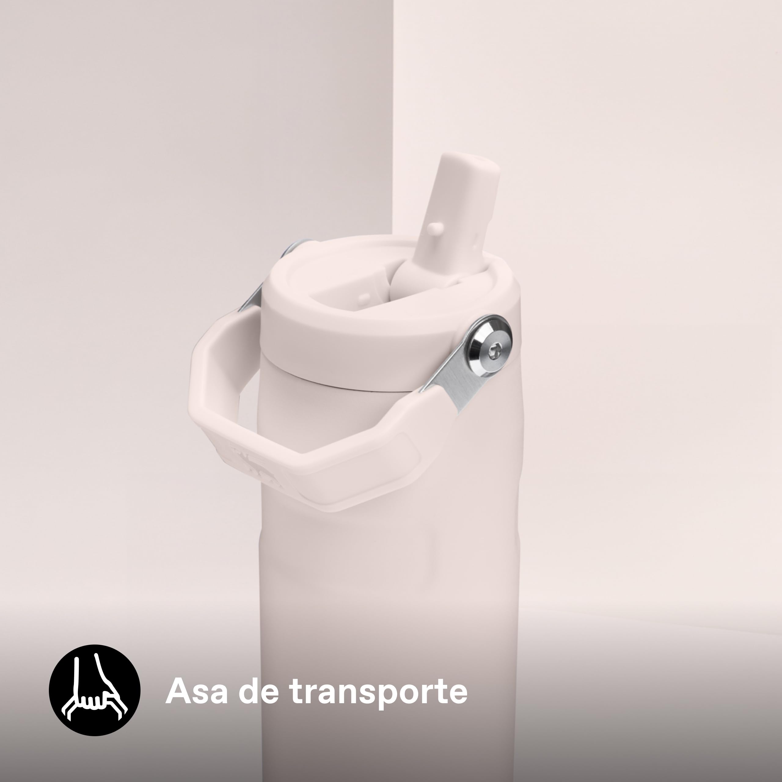 Stanley Flip Straw 2.0 Botella Agua Acero Inoxidable Con Pajita 0.47L - 8 Horas Fría - 40 Horas Helada - Acero Inoxidable - Sin BPA - Antifugas - Apta Para Lavavajillas - Rose Quartz