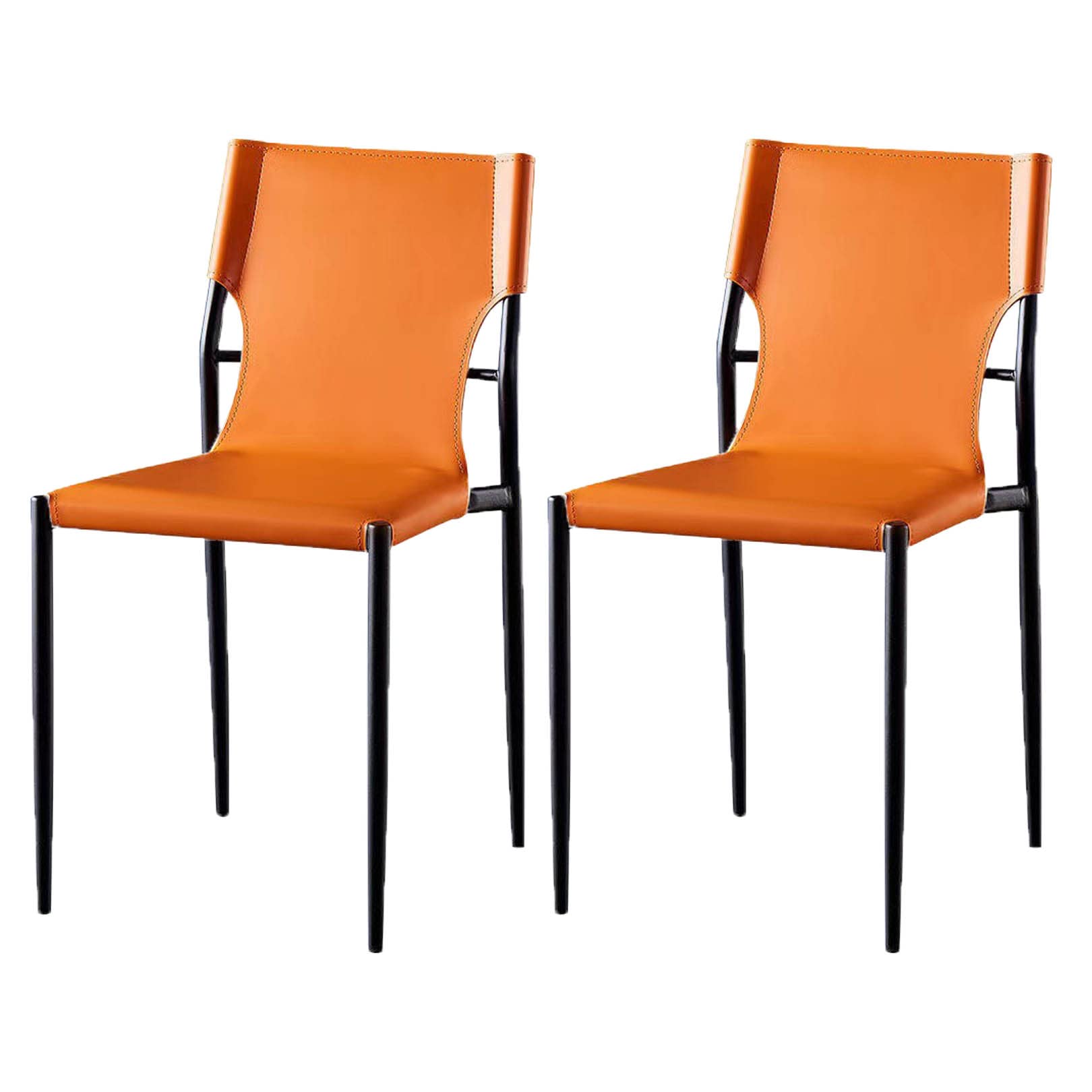 Chaise de salle à manger confortable sans bras pour petits espaces de salon