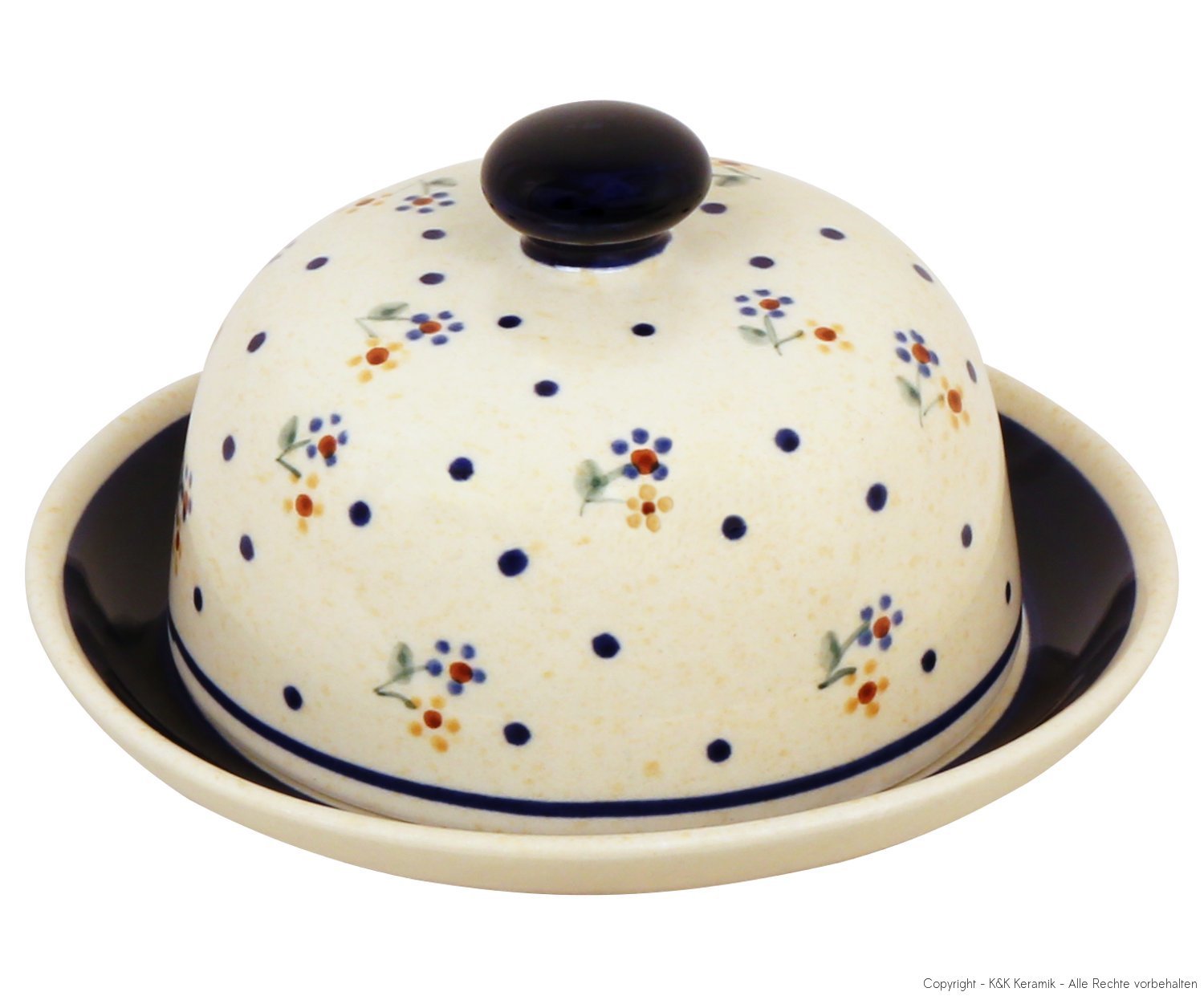 Bunzlauer keramik cloche à fromage petit diamètre : 14 cm décor 111