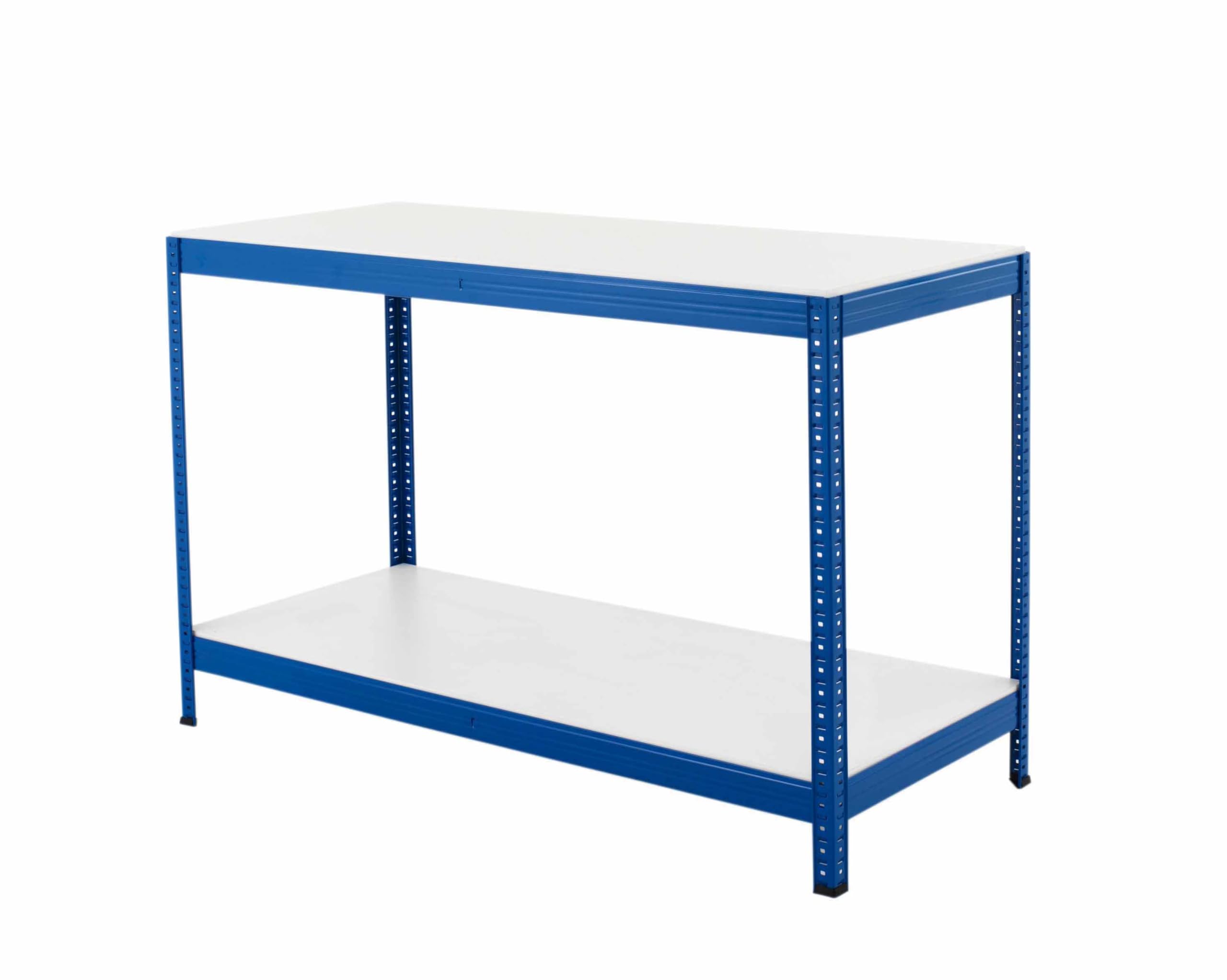 BiGDUG Essentials Industrial Workbench - Melamine Workstation Table - 900H x 1400W x 600D mm - 300 kg UDL with Lower Shelf