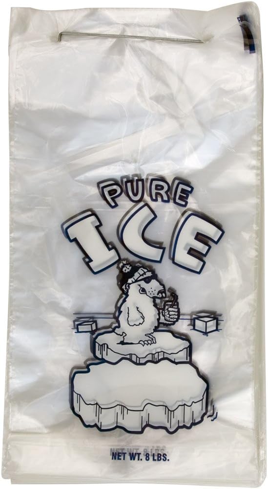 InterplasPB-ICE-8M 8 lbs Polar Bear Wicketed Icebags, 6.33" Length, 11" Width (Case of 1000)