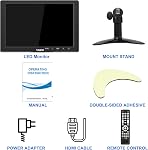 10.1 petit HDMI moniteur 1920x1200 16 h 10 LED 178° Affichage, HDMI VGA AV BNC USB pour PC Ordinateur portable Ras Pi, moniteur de cuisine, haut-parleur intégré VESA Montage