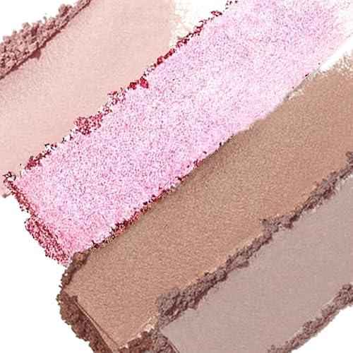 Miniatura 10 de Paleta de sombra de ojos nude de 9 colores, polvo cremoso natural neutro mate y brillante, altamente pigmentado, de larga duración, impermeable,