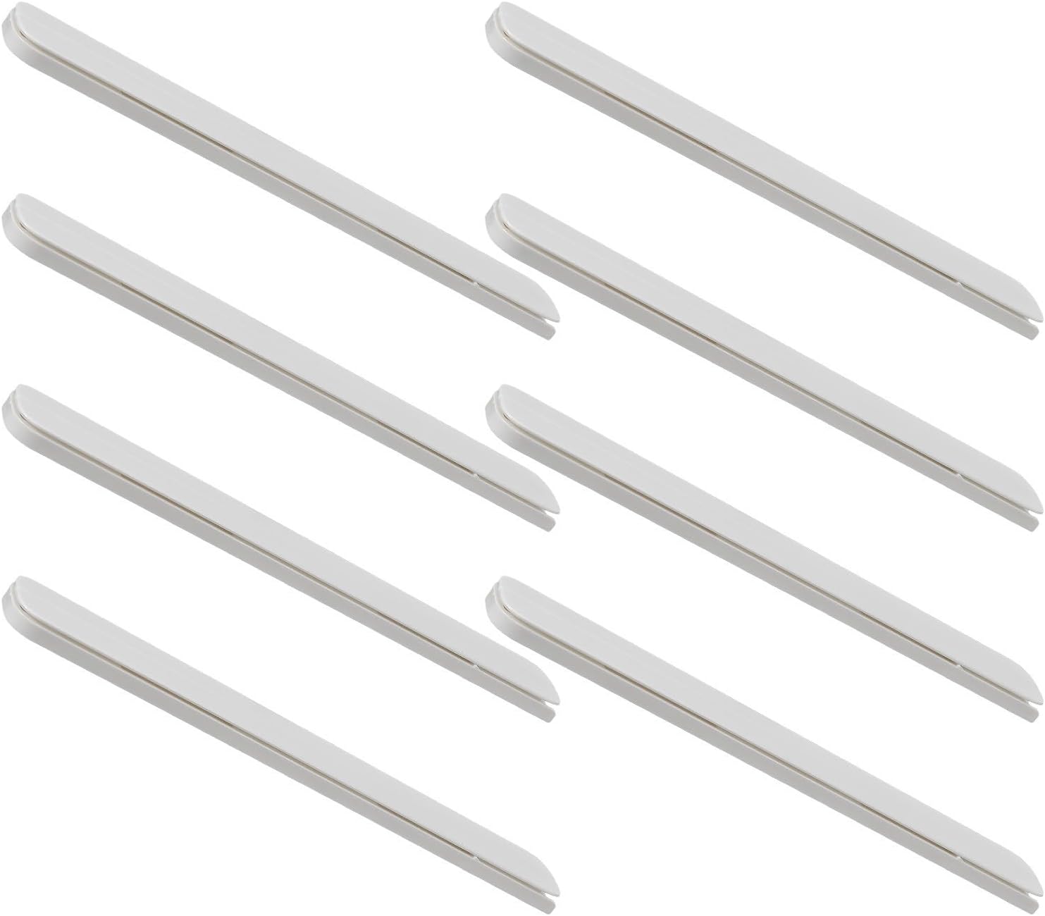 8pcs White Plastic Tack-in Drawer Glides with Ball Bearing Construction for Cabinets and Bins, High Load Capacity and Effortless Installation Drawer Slide Rails for Home Storage