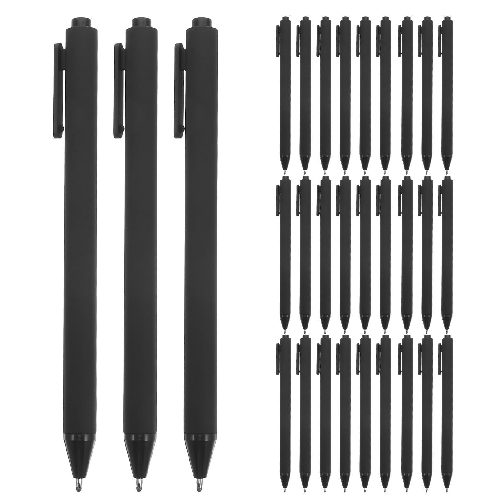 Cabilock 108 Pezzi Penna Gel Nera Retrattile in Plastica Inchiostro ad Asciugatura Rapida e Resistente, Decorazioni Scuola per Studenti e Ufficio, Design Versatile e Pratico