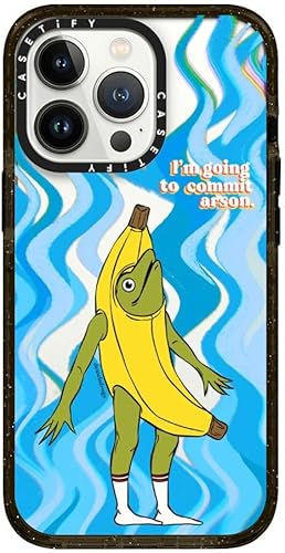 CASETiFY Funda Impact para iPhone 13 Pro - Adhesivo Aries Moross, color negro transparente