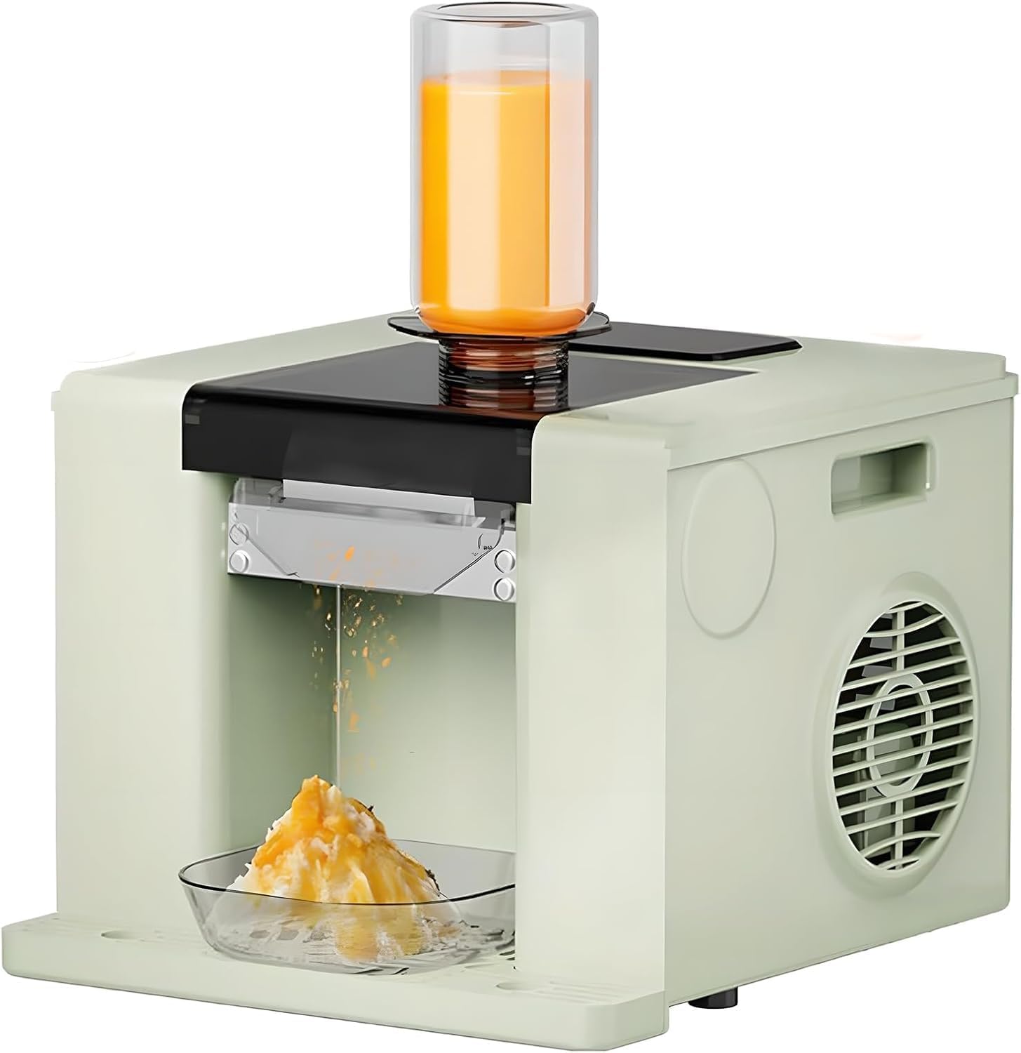 Shaved Ice Machine - High-Speed 280W Motor, 60kg Daily Output, Automatic Stainless Steel Ice Maker with Power-Save Mode for Home and Business