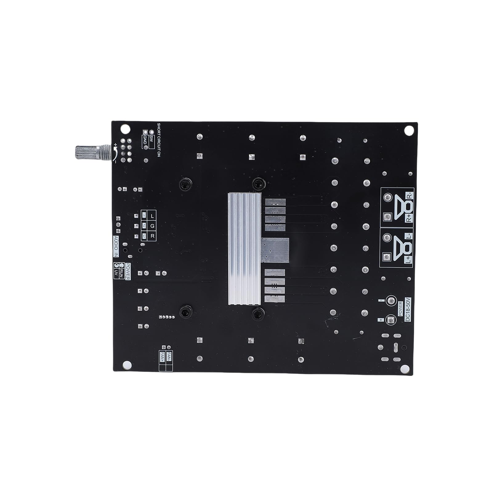 Luocute Carte Amplificateur TPA3255, Amplificateur de Puissance Numérique Haute Puissance 600 W + 600 W avec Ventilateur à Température Contrôlée et Dissipateur de Chaleur pour (ZK-6002)