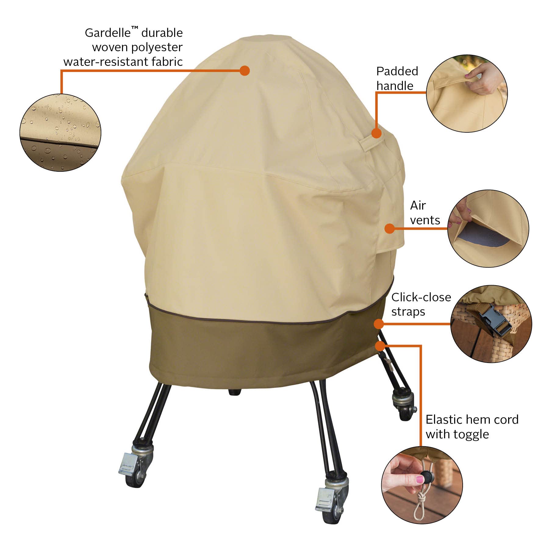 Classic Accessories Veranda 55-231-041501-00 Funda para Barbacoa KAMADO DE CERÁMICA – L