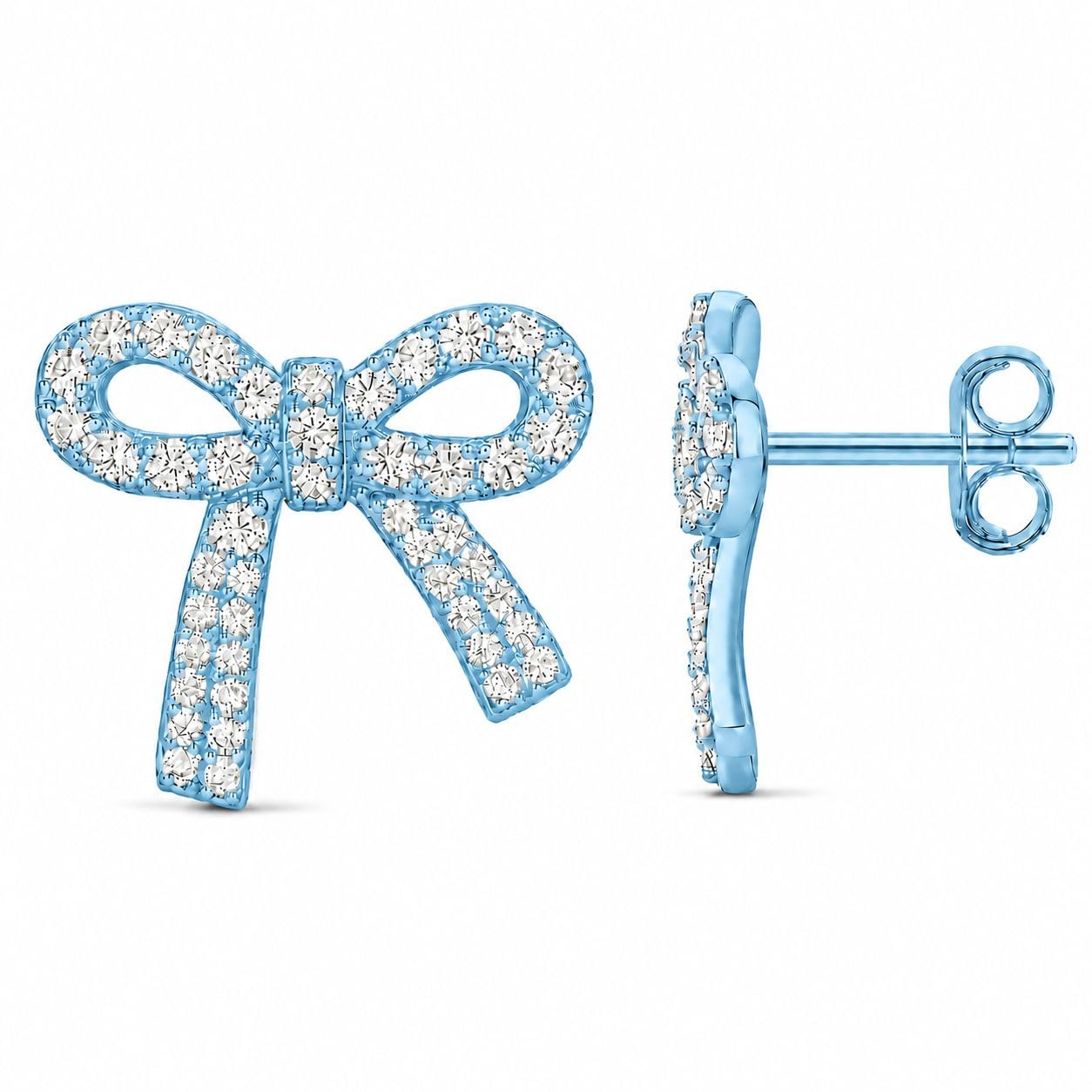 Bow Earrings for Women Sparkly Rhinestone Bow Stud Earrings Jewelry Gifts