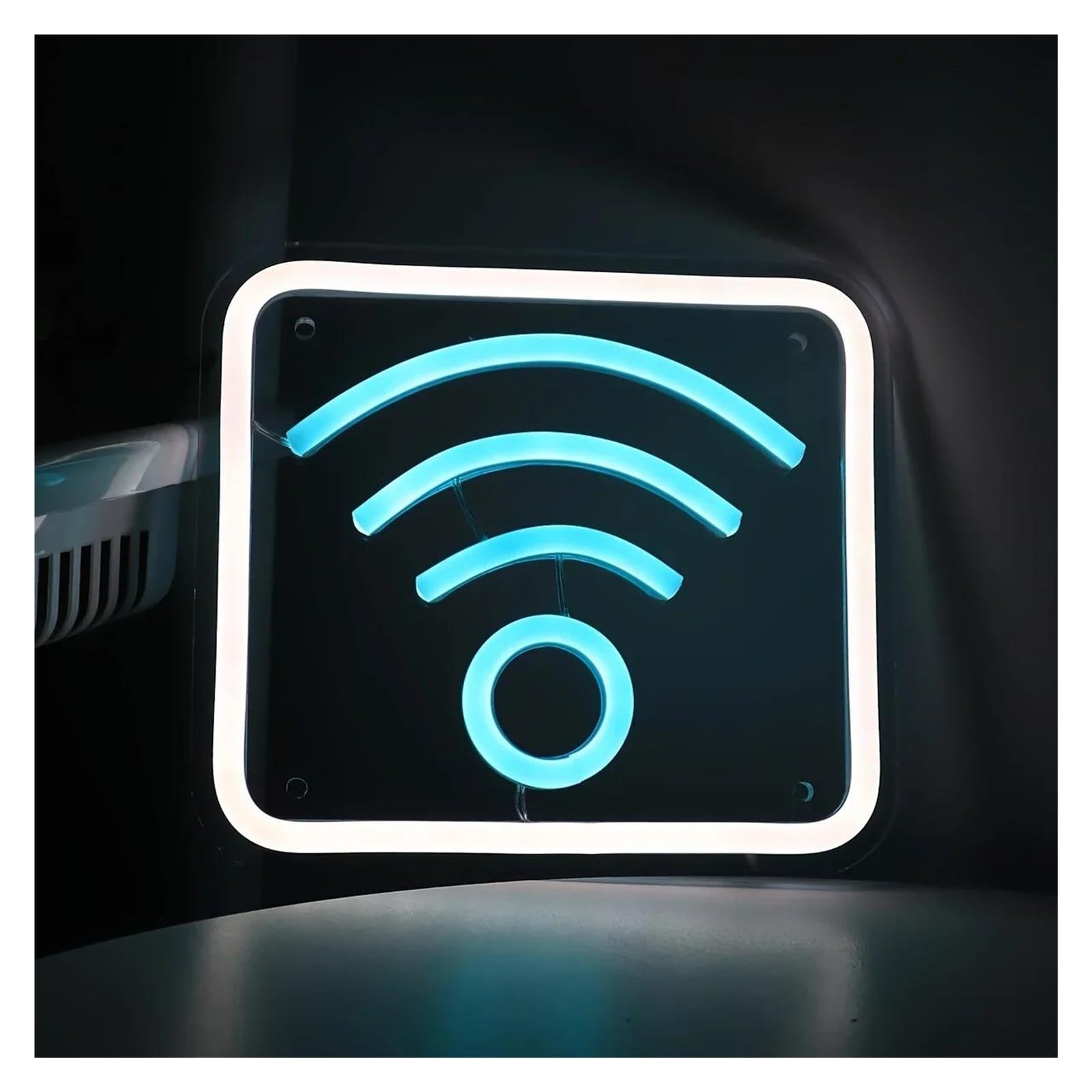 Decoración Lámparas Luces De Pared LED De Neón Con WiFi, Letrero Artístico Para Áreas Públicas, Tiendas, Restaurantes, Aeropuertos, Pubs, Clubes 25x22.7cm
