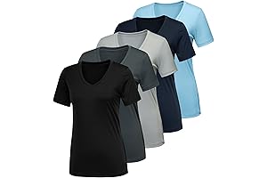 Women's Workout Shirts Loose Fit 5/7 Pack Moisture Wicking T-Shirts