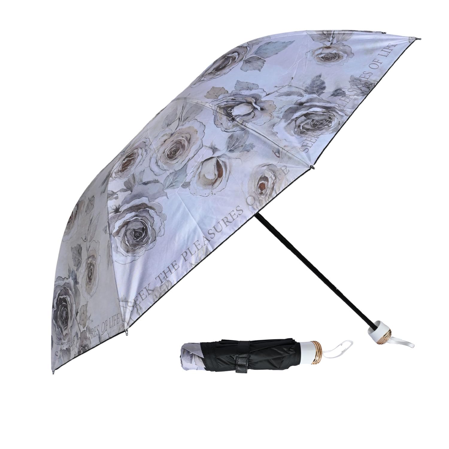 3 Fold Digital Printed Rain Sun & UV Rays Protective Umbrella (UR-6423-6424)-image-8